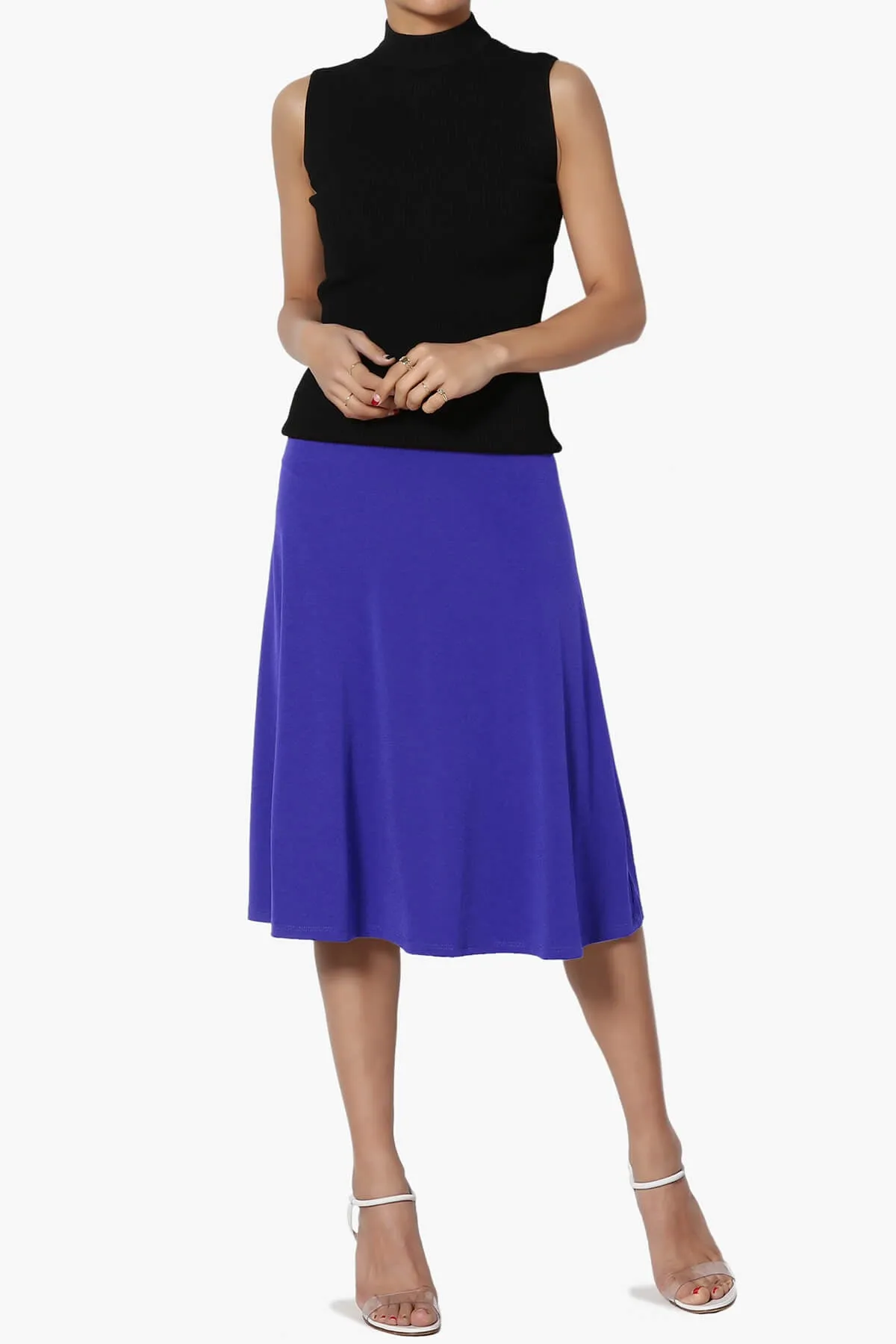 Nolan Stretch Flared Knee Skirt PLUS