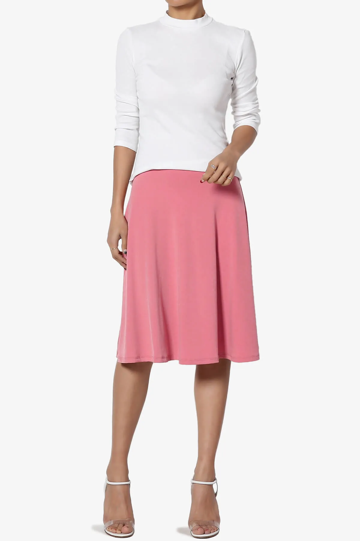 Nolan Stretch Flared Knee Skirt PLUS