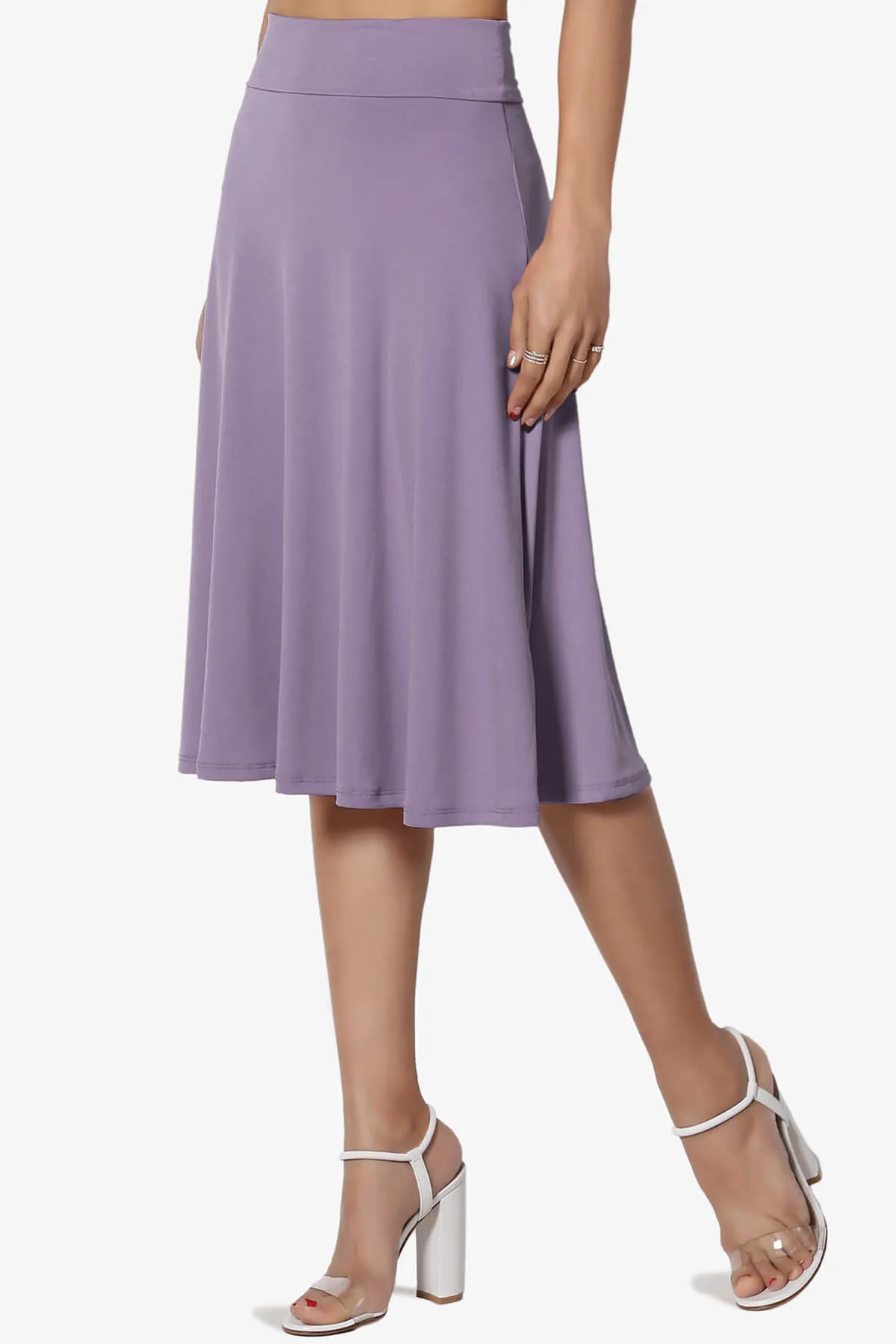 Nolan Stretch Flared Knee Skirt PLUS