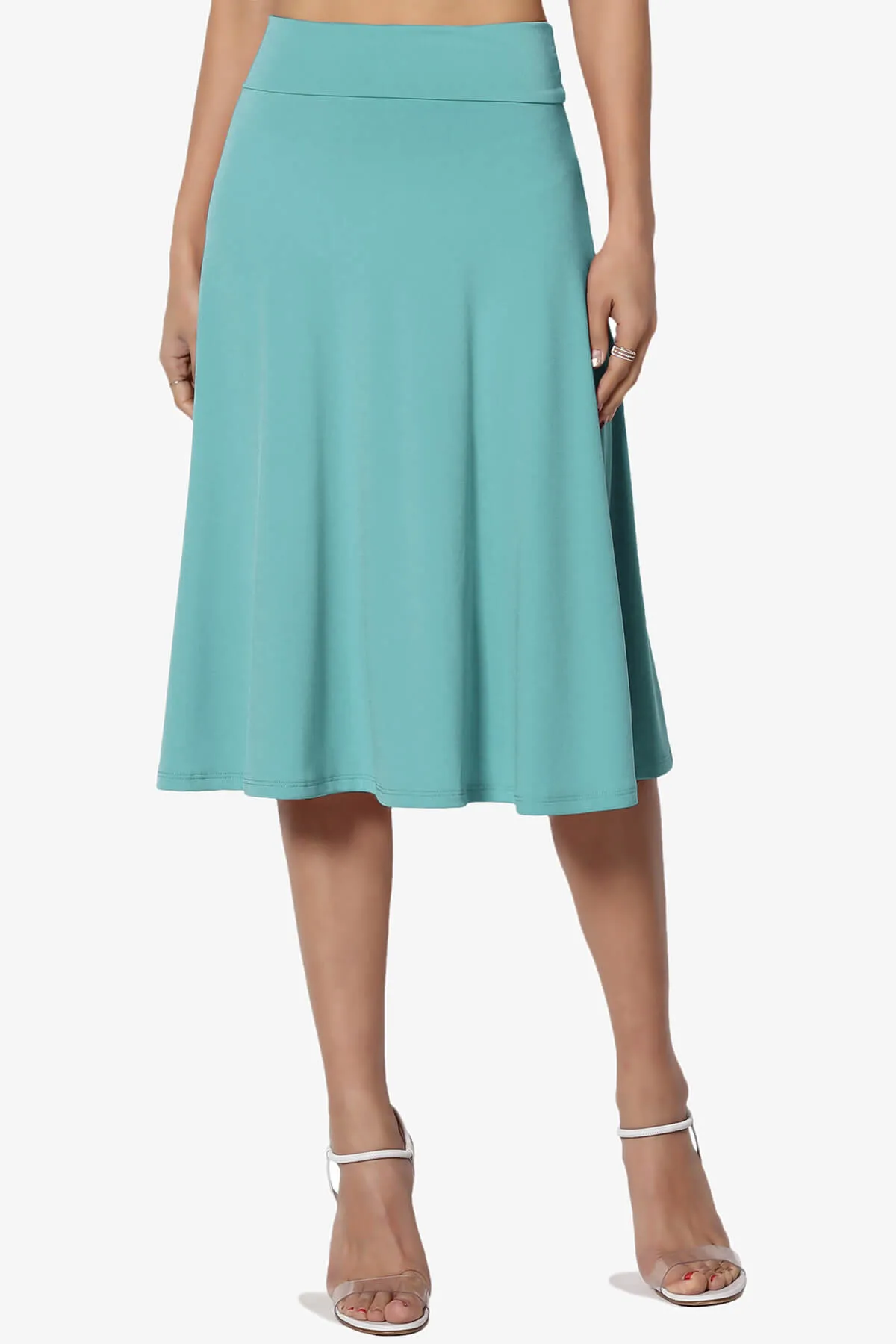 Nolan Stretch Flared Knee Skirt PLUS