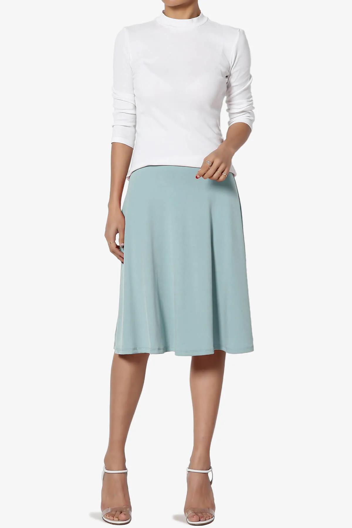 Nolan Stretch Flared Knee Skirt PLUS