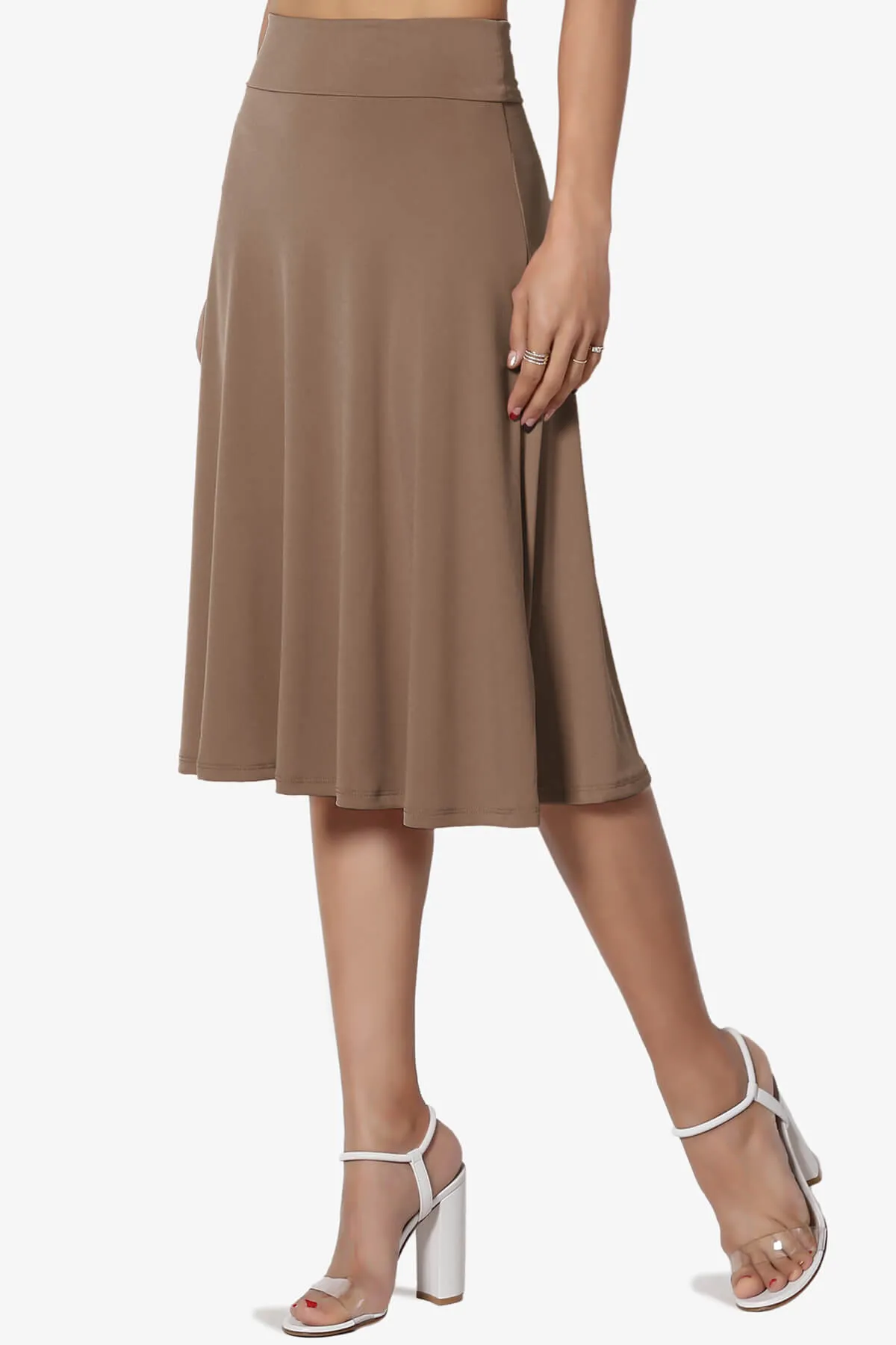 Nolan Stretch Flared Knee Skirt PLUS