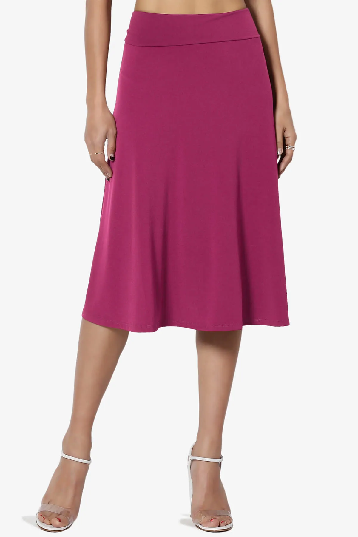 Nolan Stretch Flared Knee Skirt PLUS