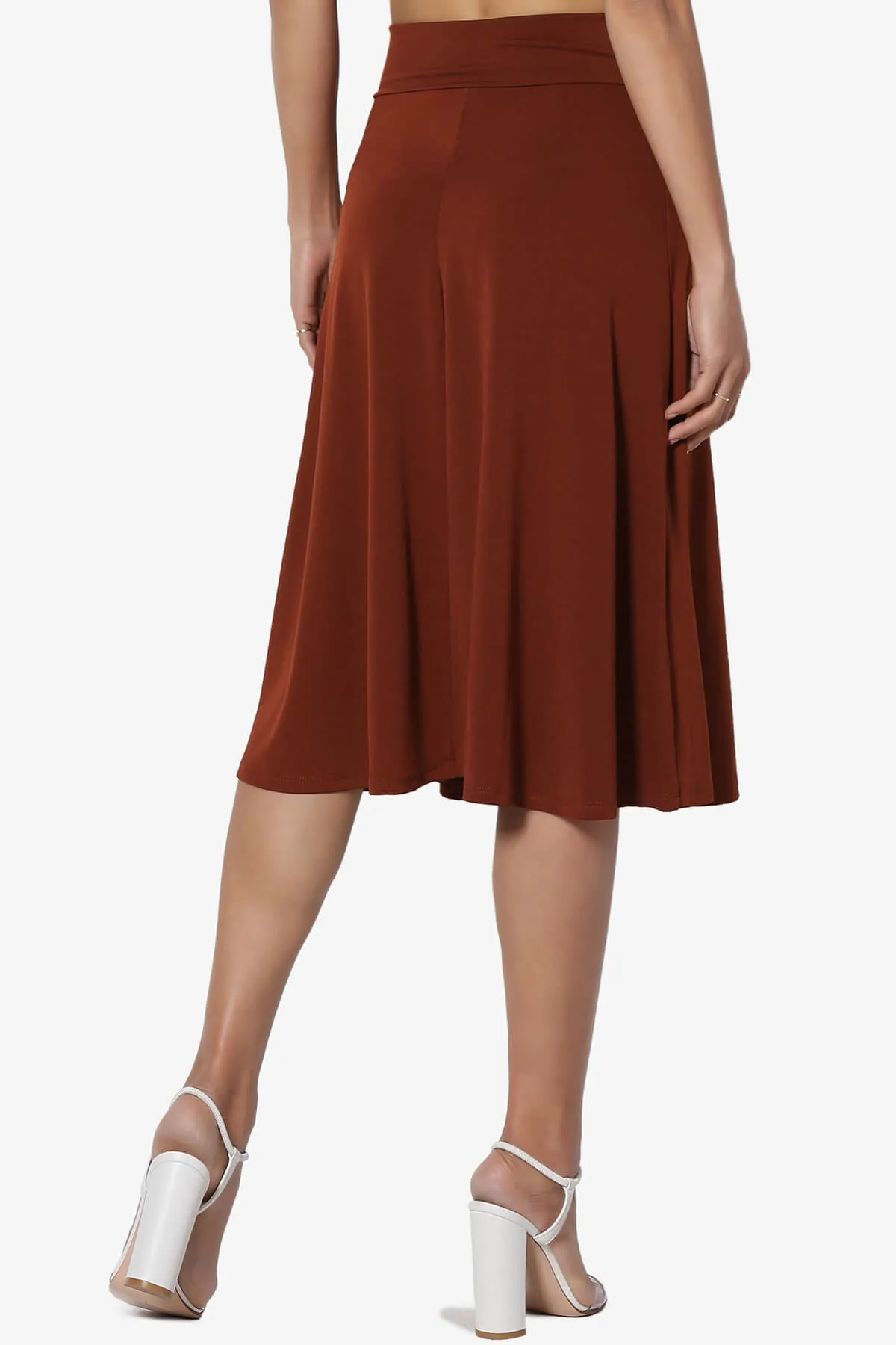 Nolan Stretch Flared Knee Skirt PLUS
