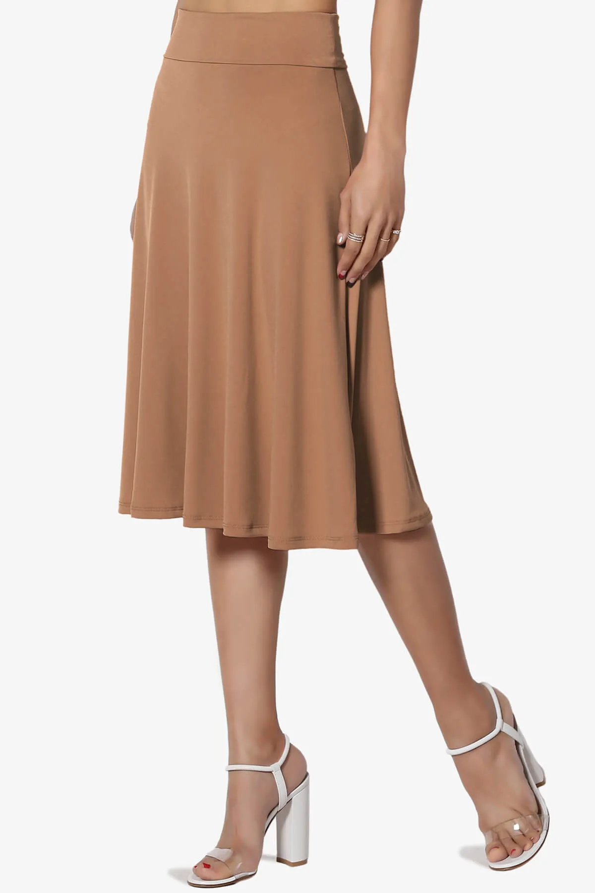 Nolan Stretch Flared Knee Skirt PLUS