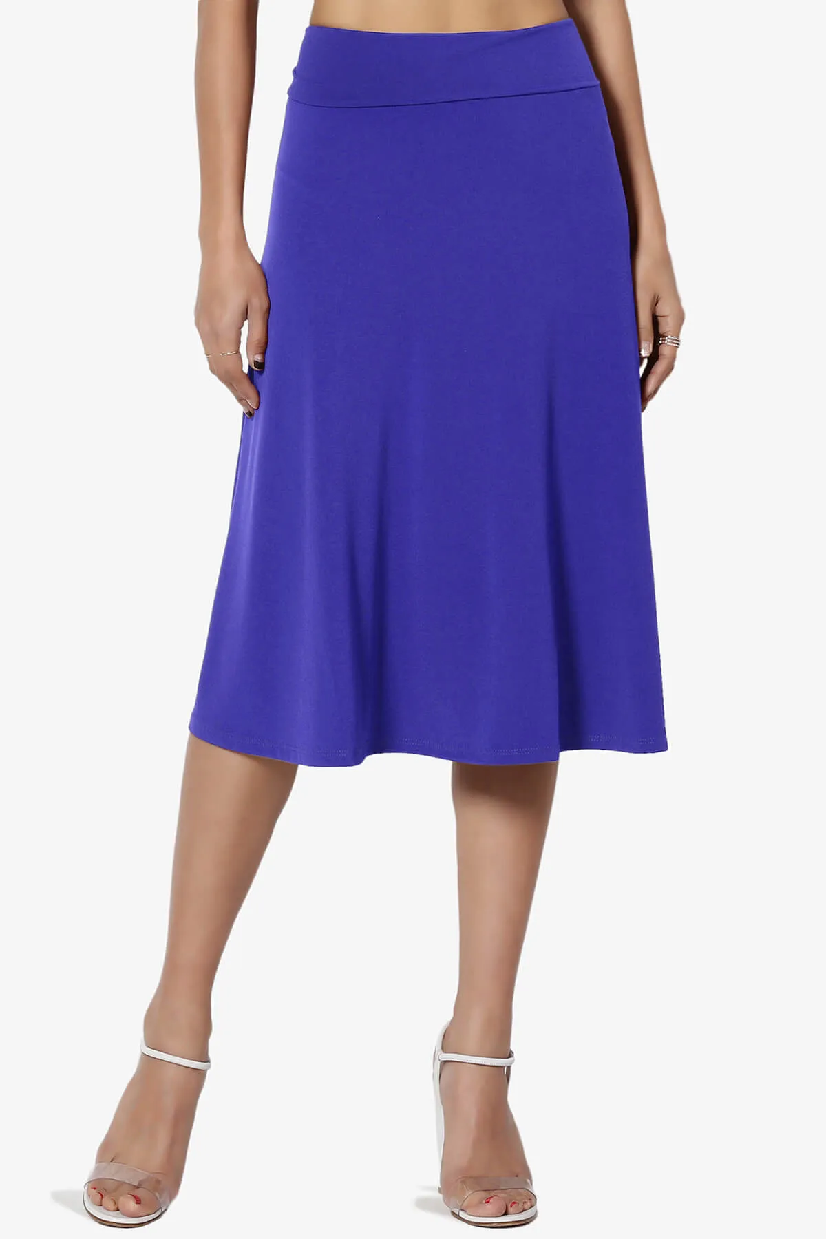 Nolan Stretch Flared Knee Skirt PLUS