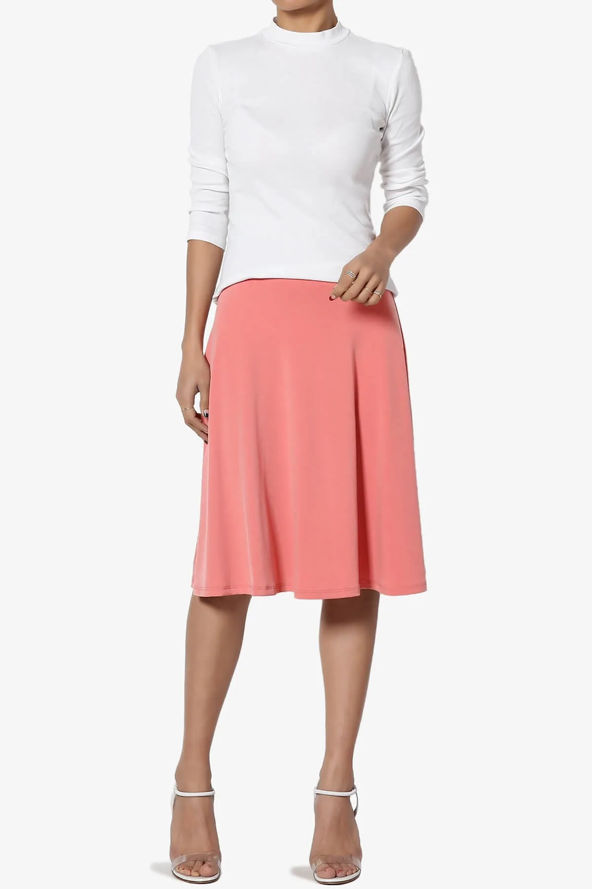 Nolan Stretch Flared Knee Skirt PLUS