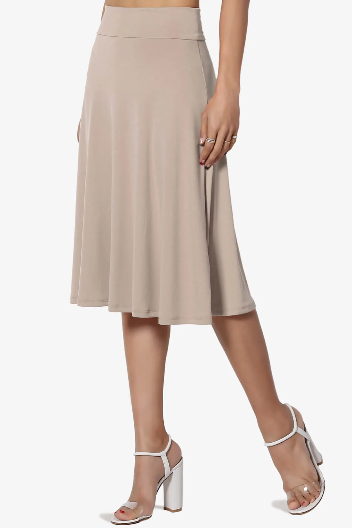 Nolan Stretch Flared Knee Skirt PLUS
