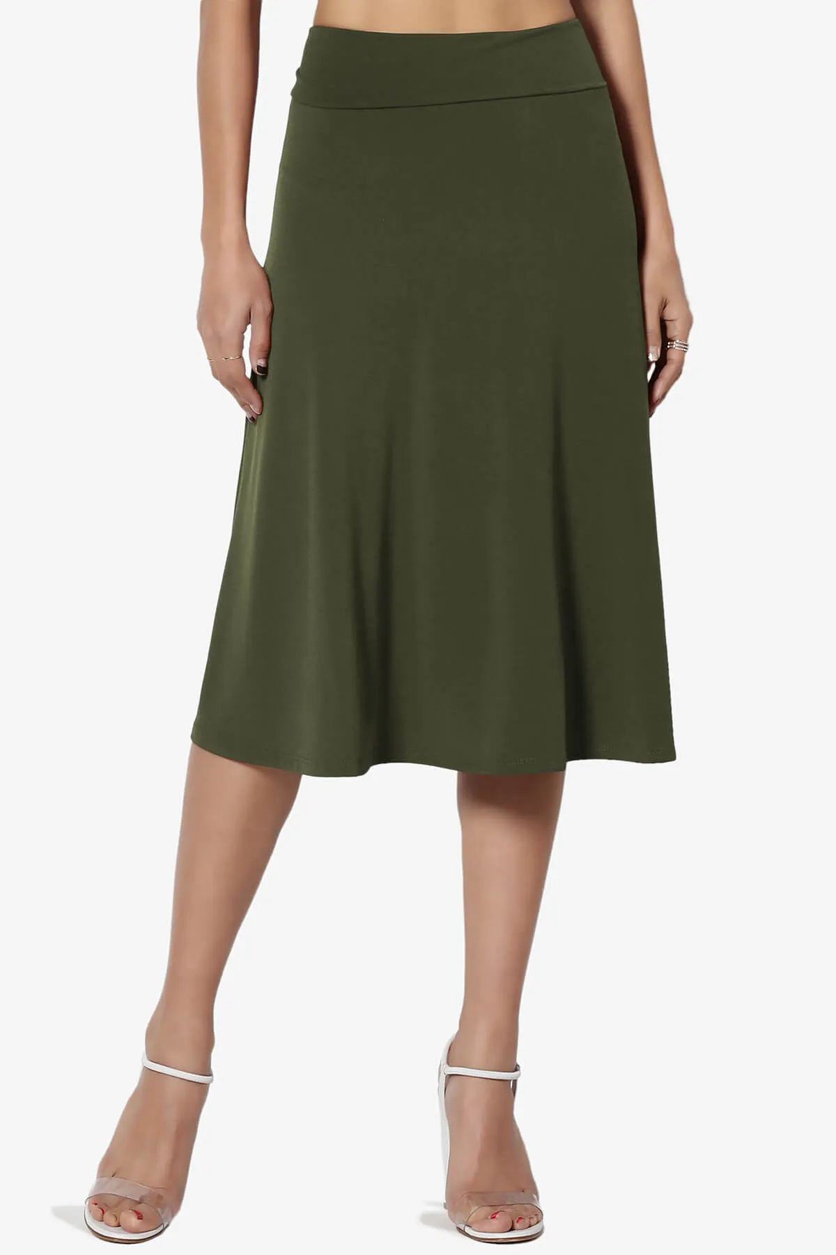 Nolan Stretch Flared Knee Skirt PLUS