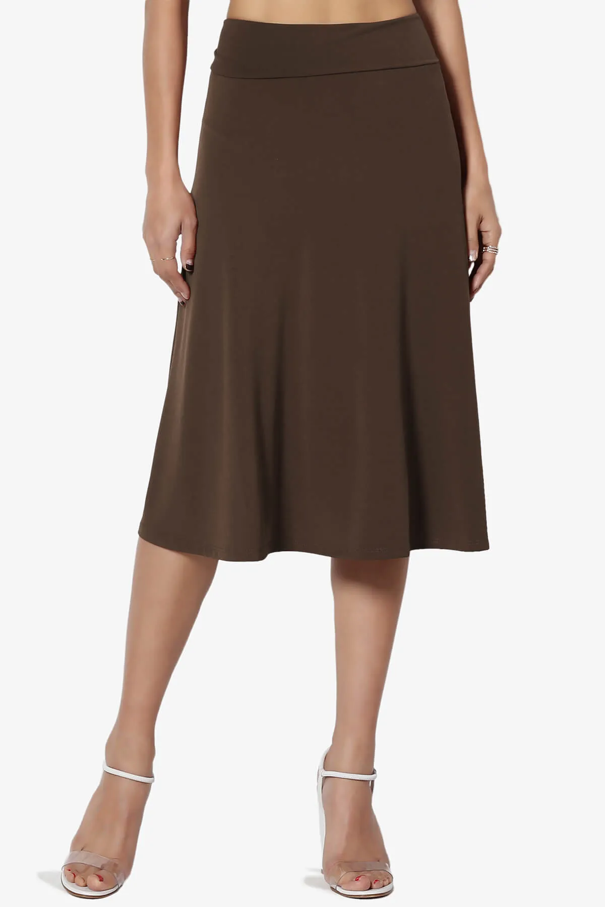 Nolan Stretch Flared Knee Skirt PLUS