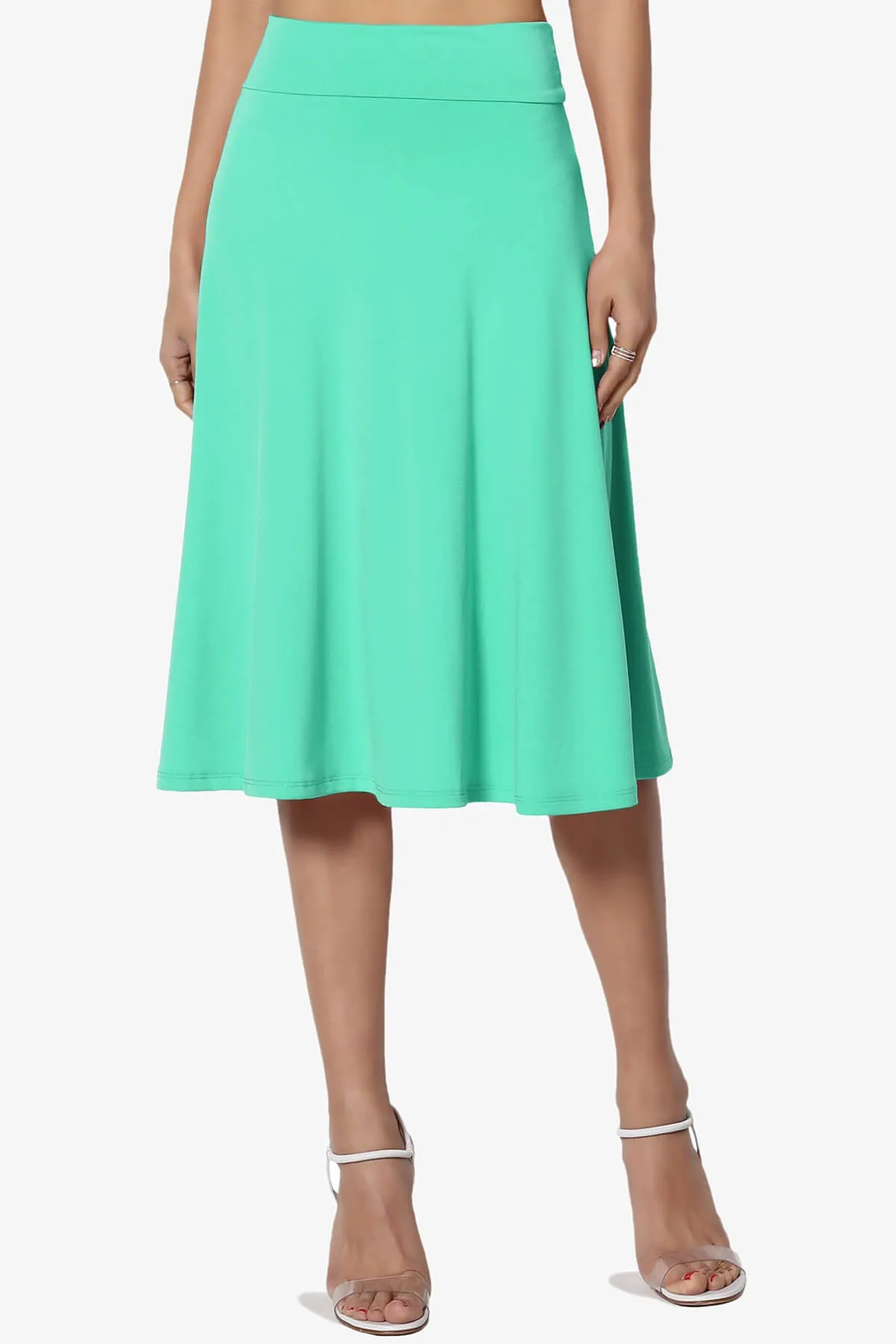 Nolan Stretch Flared Knee Skirt