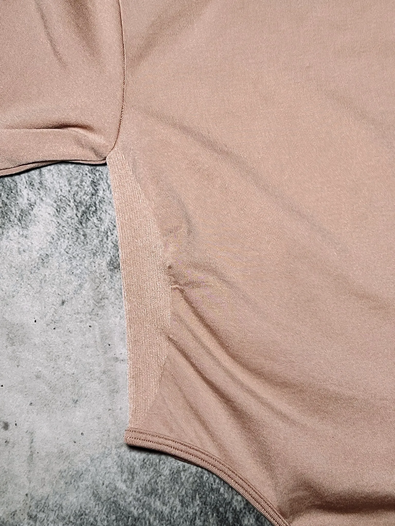Nude Mock Neck Thick Banded Bodysuit