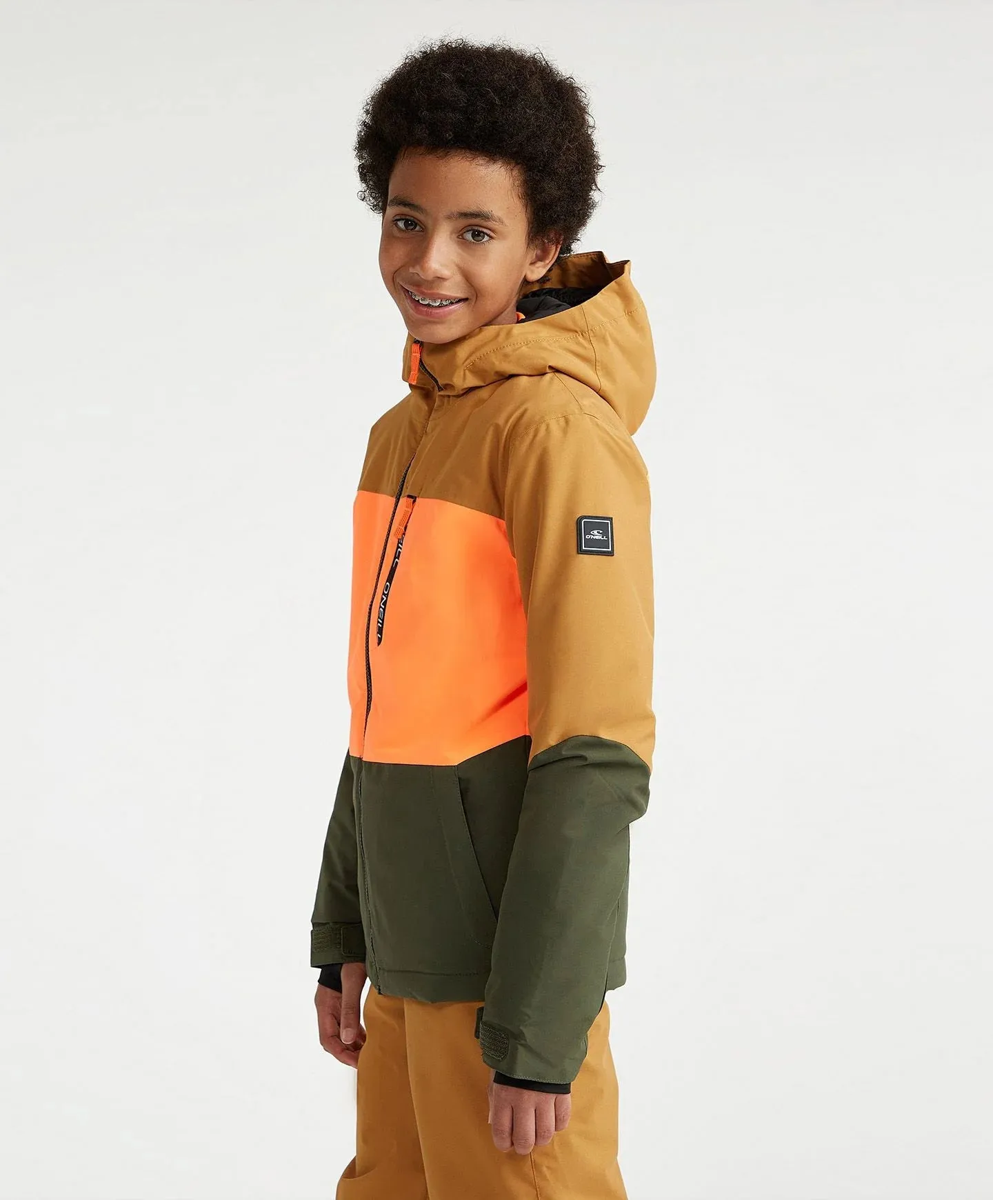 ONeill Carbonite Jacket Kids Rich Caramel Colour Block