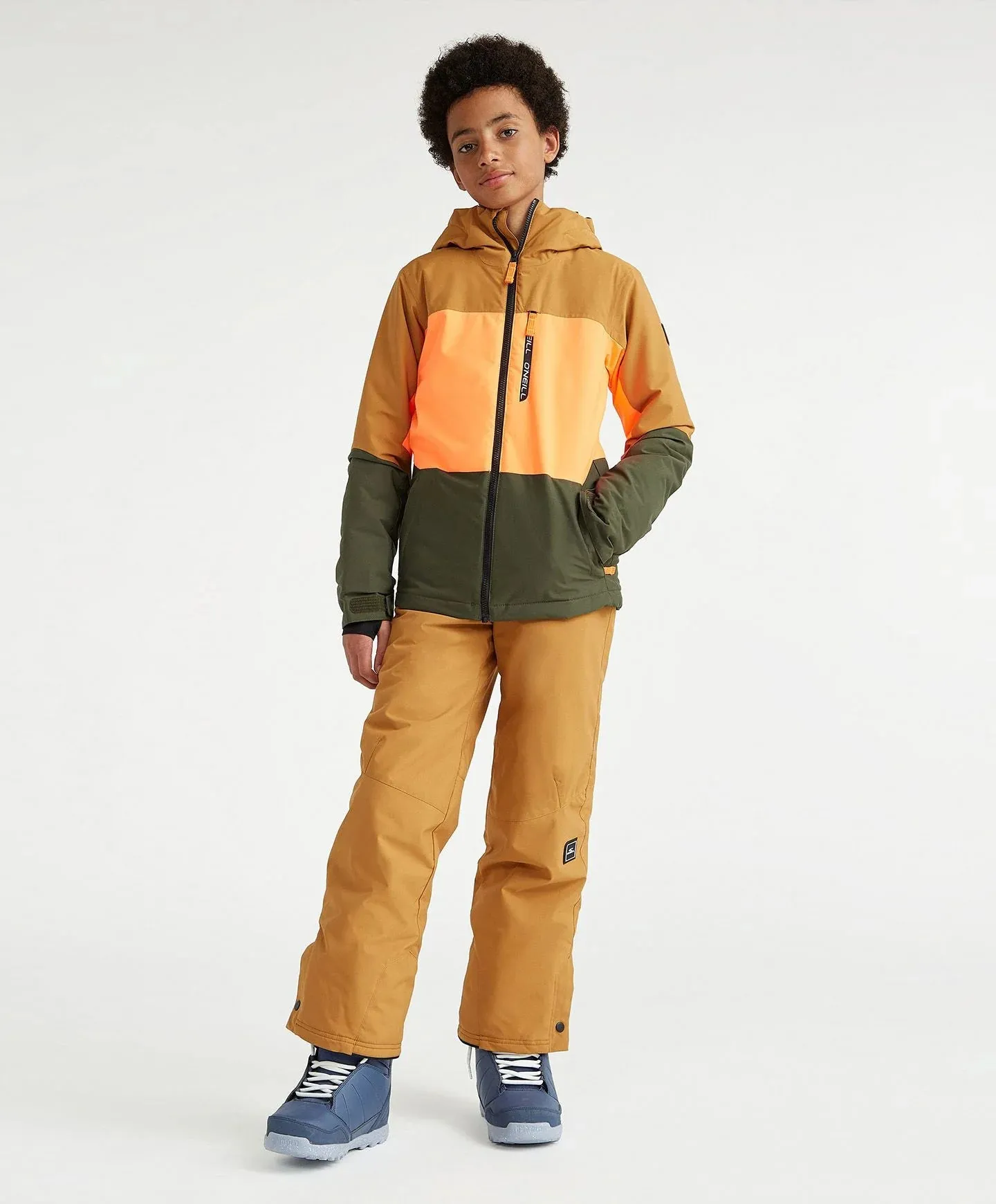 ONeill Carbonite Jacket Kids Rich Caramel Colour Block