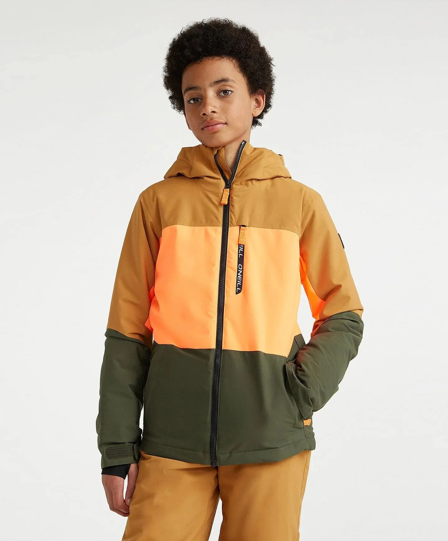 ONeill Carbonite Jacket Kids Rich Caramel Colour Block