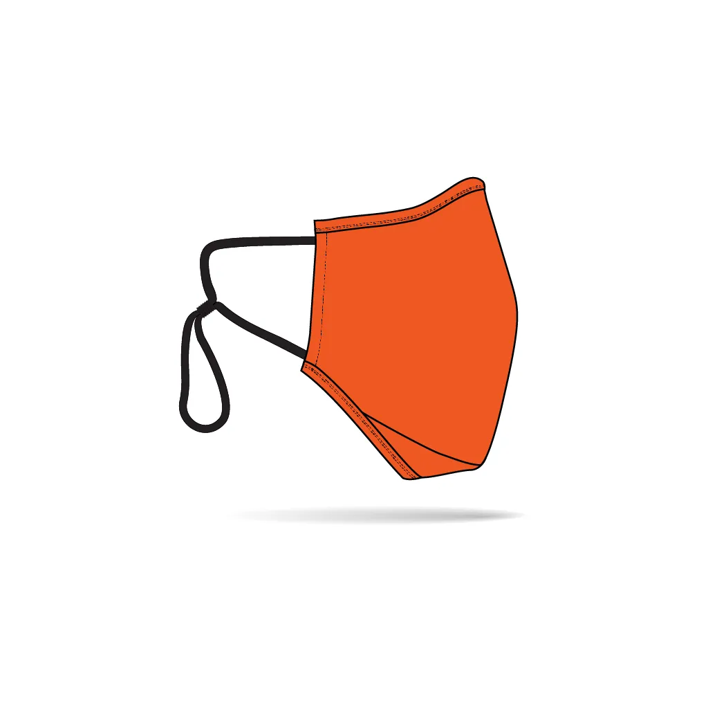 Orange Anti-Bacterial Reusable Mask 5 Pack