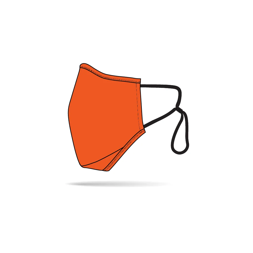 Orange Anti-Bacterial Reusable Mask 5 Pack