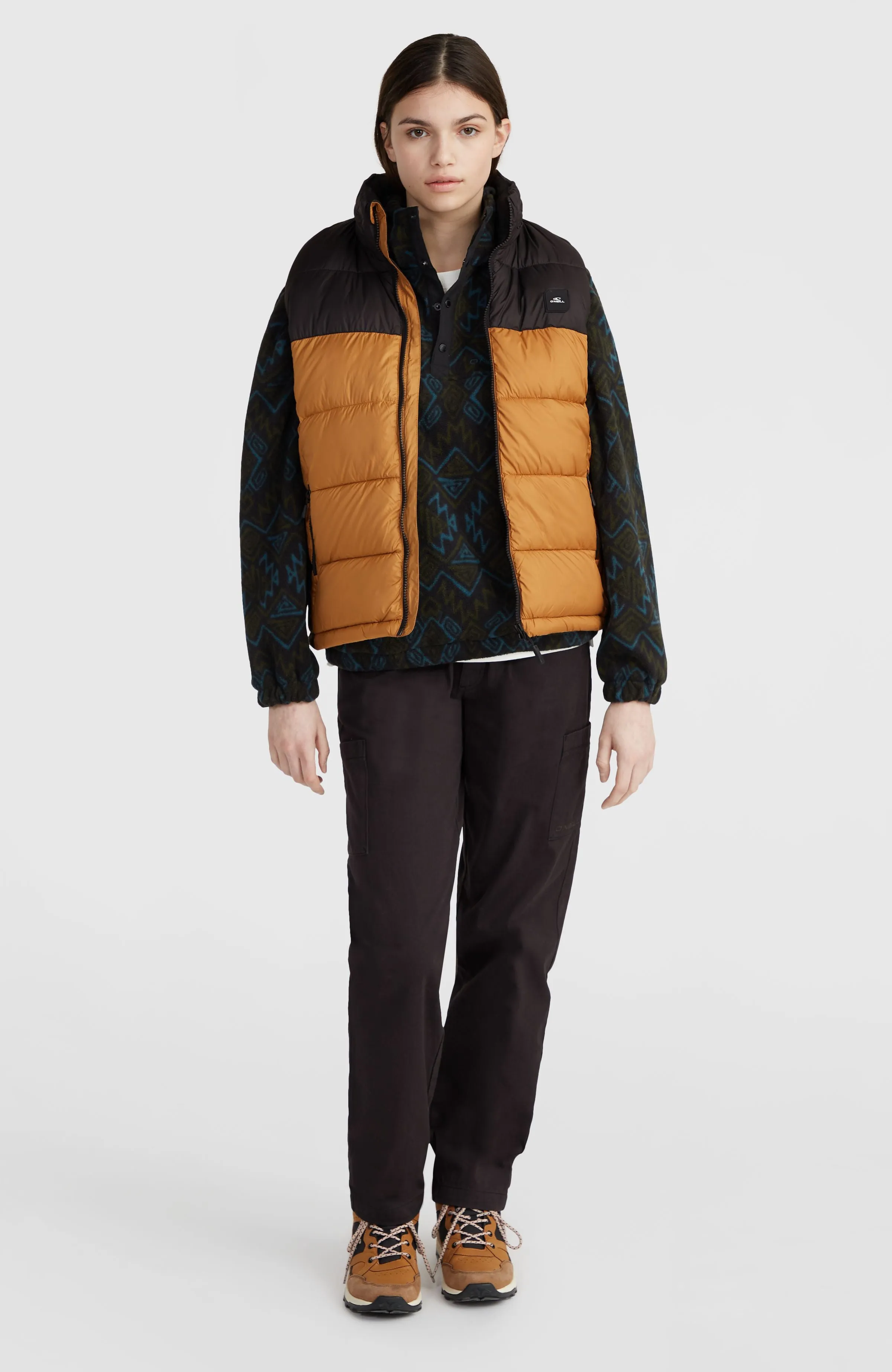 O'Riginals Steppweste | Rich Caramel Colour block