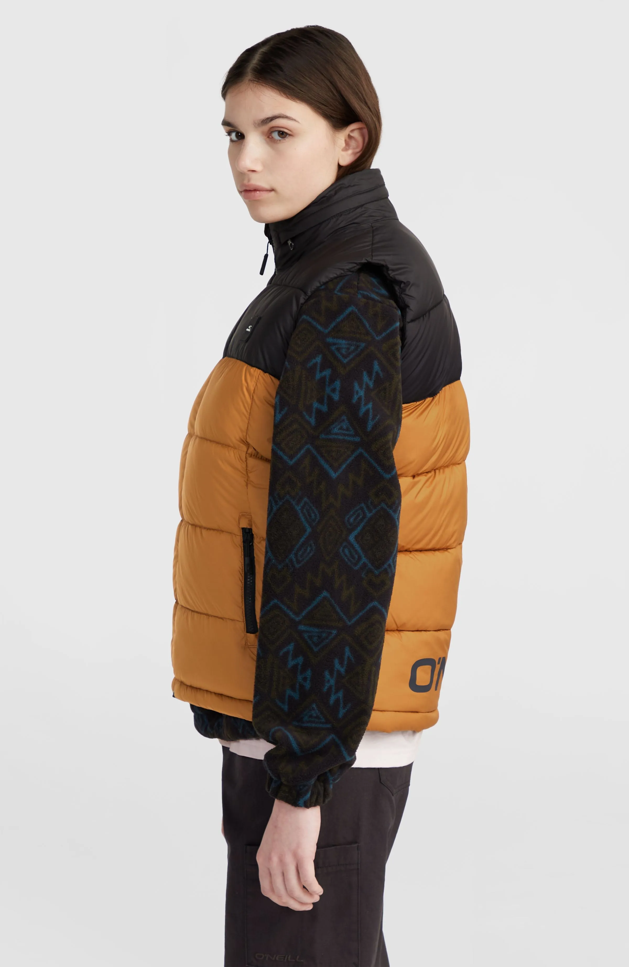 O'Riginals Steppweste | Rich Caramel Colour block