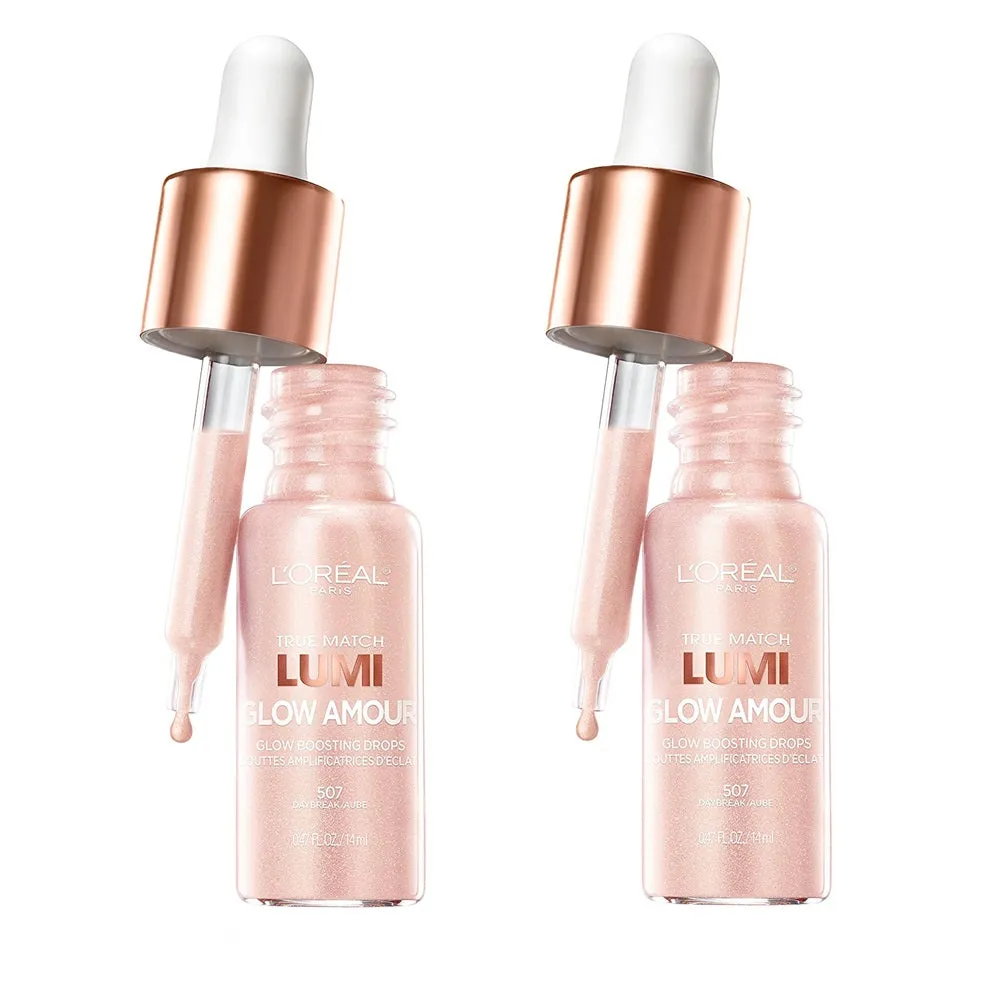 Pack of 2 L'Oreal Paris True Match Lumi Glow Amour Glow Boosting Drops, Daybreak # 507