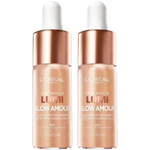 Pack of 2 L'Oreal Paris True Match Lumi Glow Amour Glow Boosting Drops, Golden Hour # 508