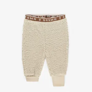 Pantalon en sherpa ivoire, bébé || Ivory sherpa pants, baby