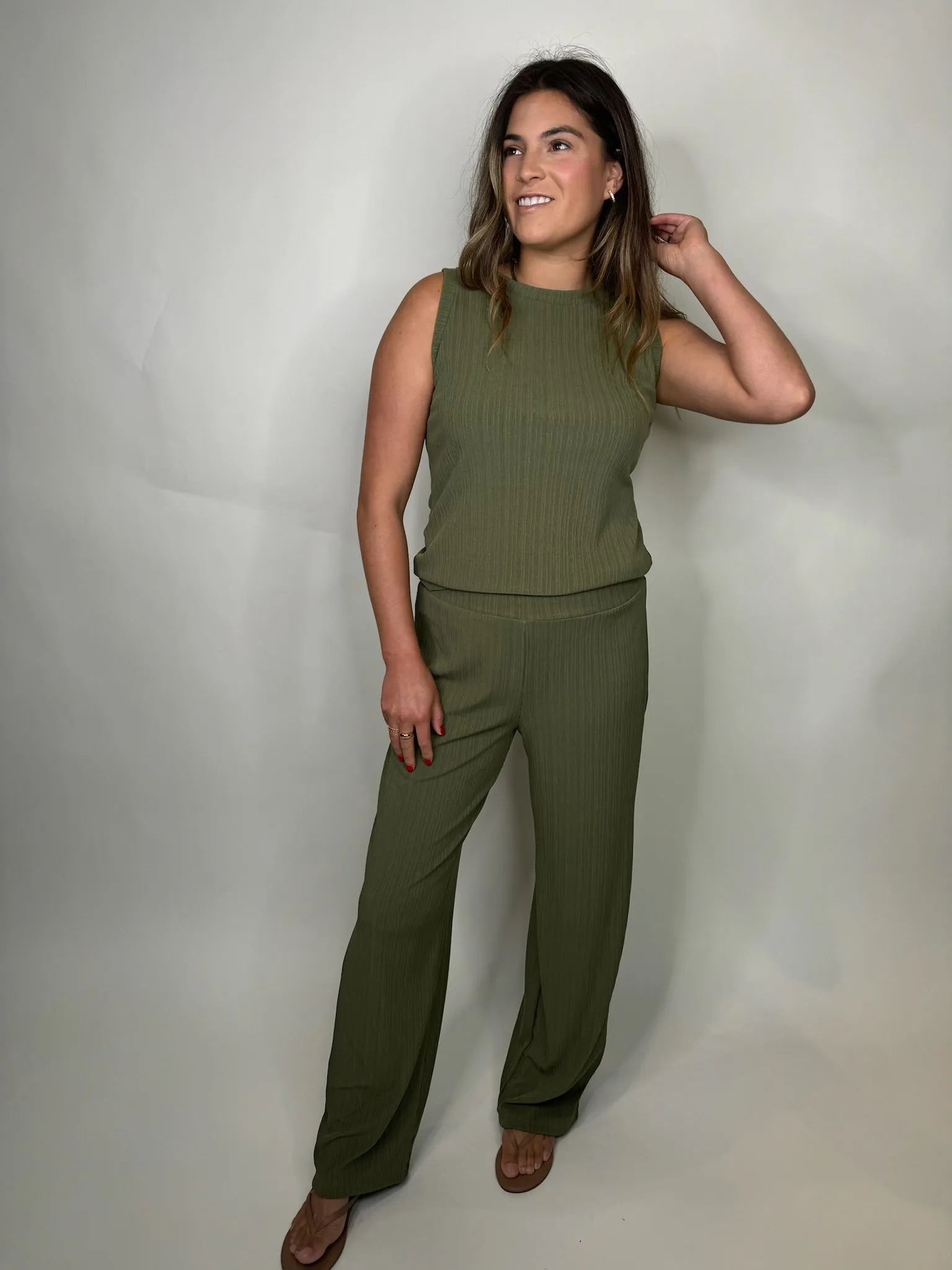 Phie Knit Short Sleeve Top Sage