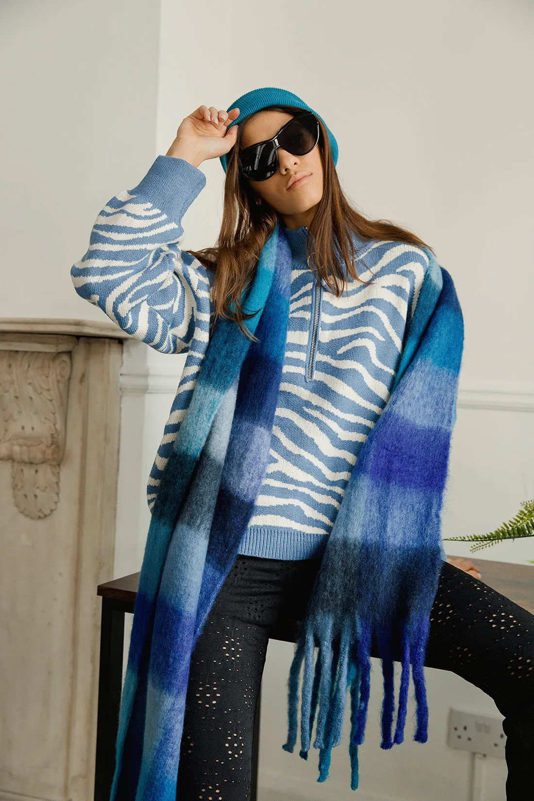 Plaid Warm Wrap Scarf