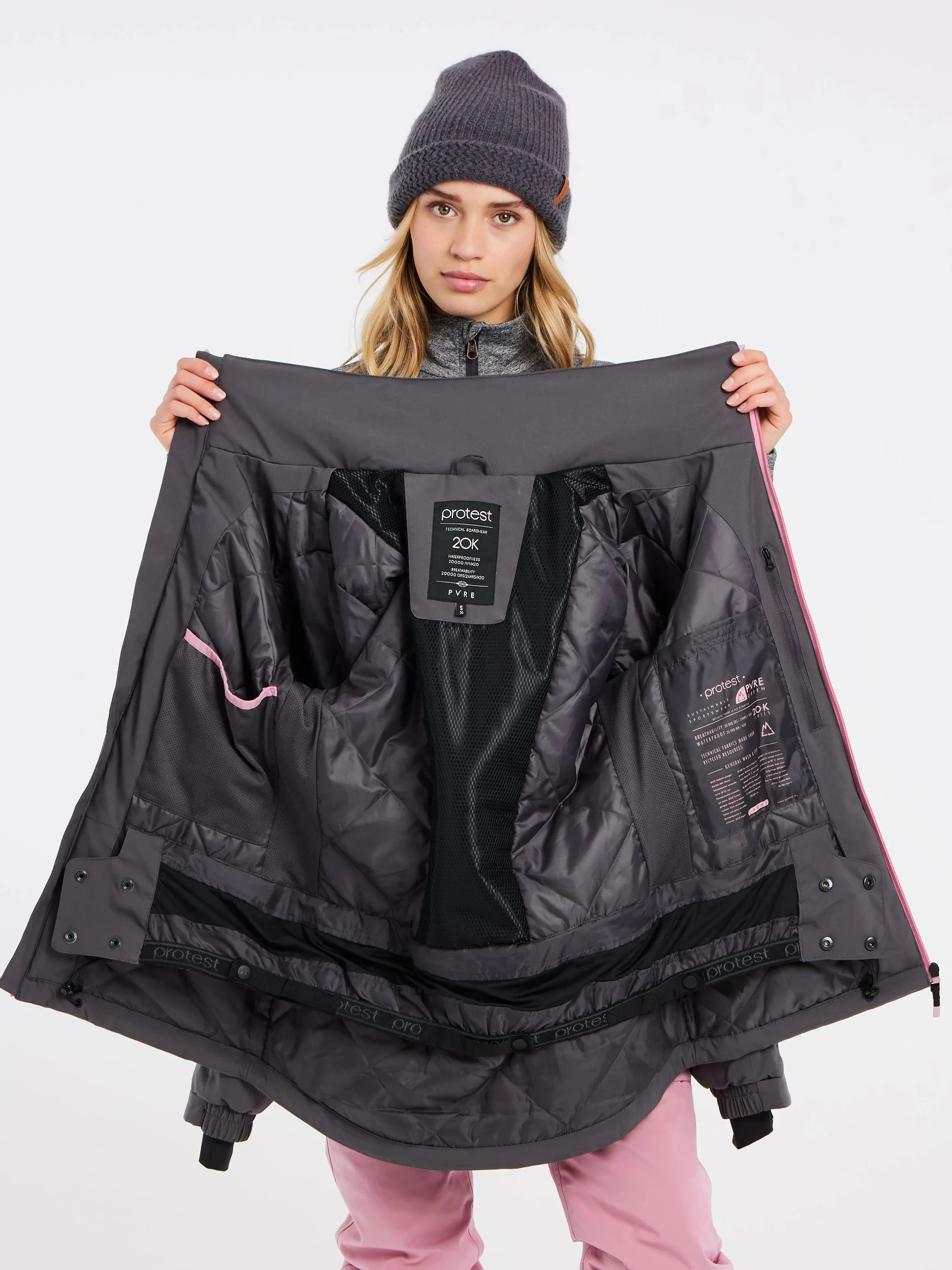 Protest Sima Jacket Womens Shadow Grey