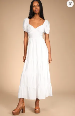 Puff Sleeve Maxi Dress