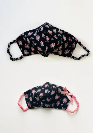 "Be Safe. Be Kind" Printed Heirloom Mask - Ebony Roses