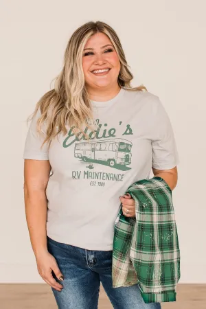 "Cousin Eddie's RV Maintenance" Graphic Tee- Light Grey