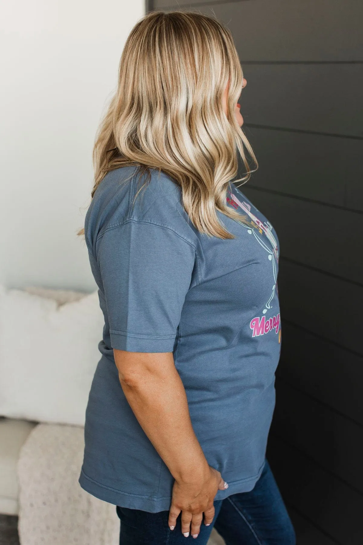 "Fa La La" Nutcracker Graphic Tee- Denim Blue