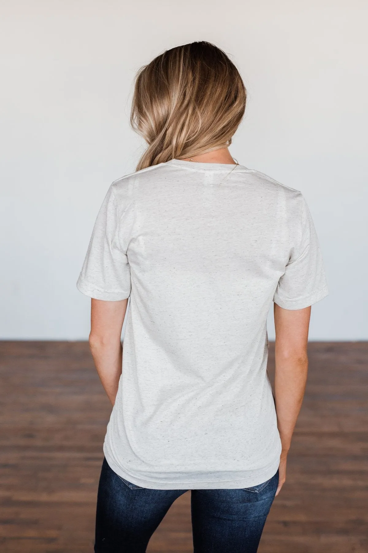 "Keep On Truckin" Leopard Truck Graphic Tee- Oatmeal