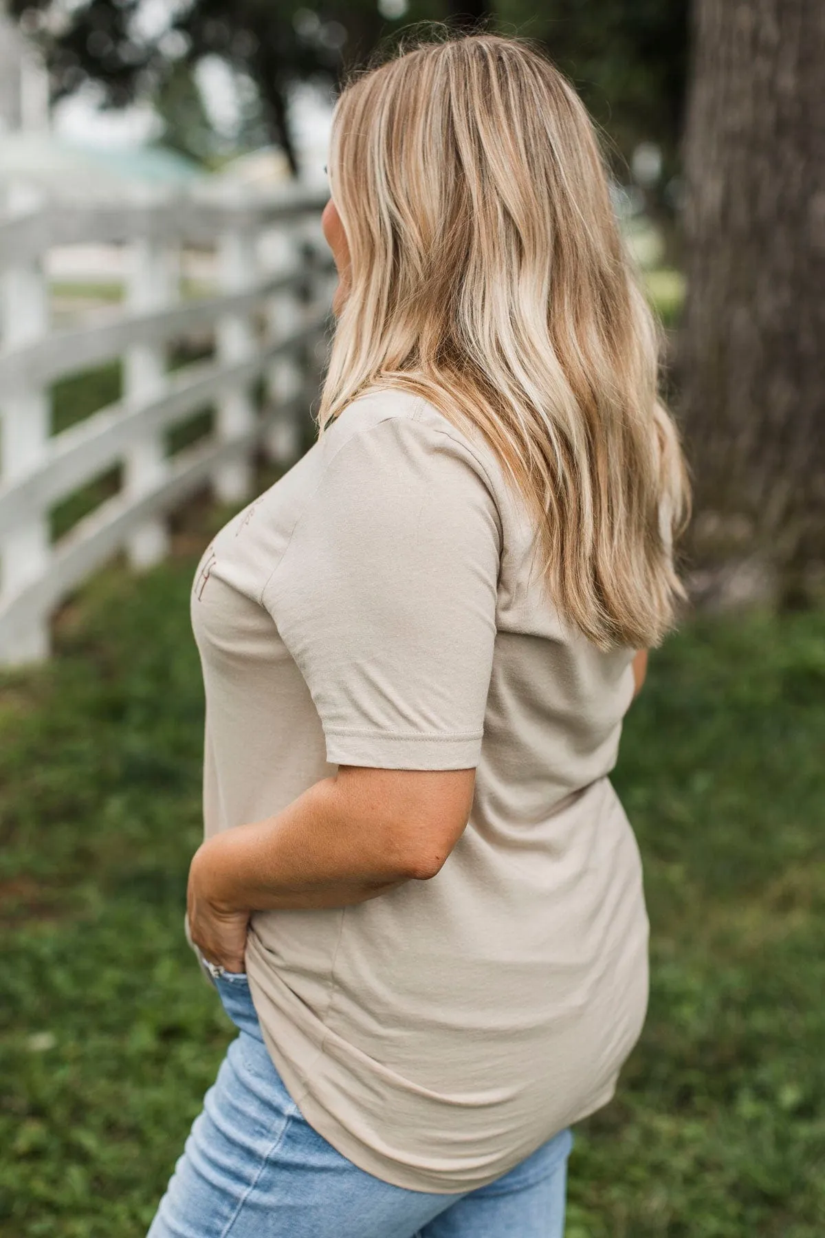 "Local Farm Fresh Pumpkin Patch" Graphic Tee- Tan