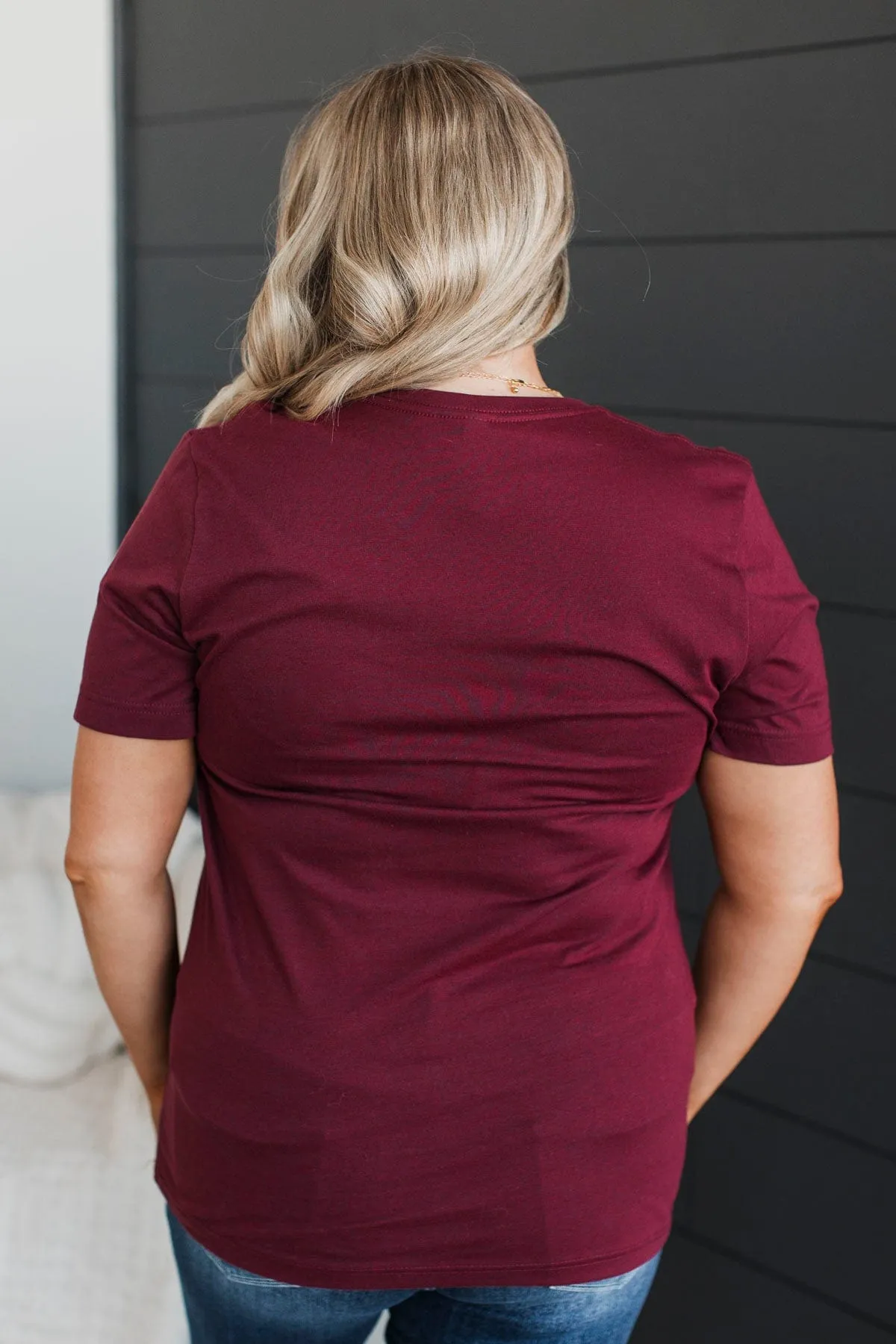 "Love More" Graphic Tee- Maroon