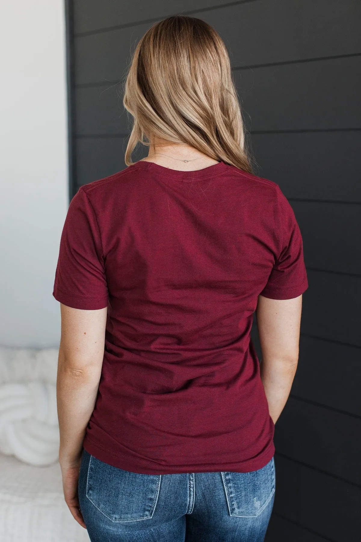 "Love More" Graphic Tee- Maroon