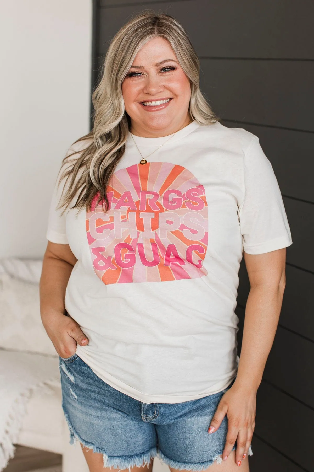"Margs, Chips, & Guac" Graphic Tee- Cream
