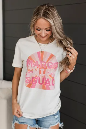 "Margs, Chips, & Guac" Graphic Tee- Cream
