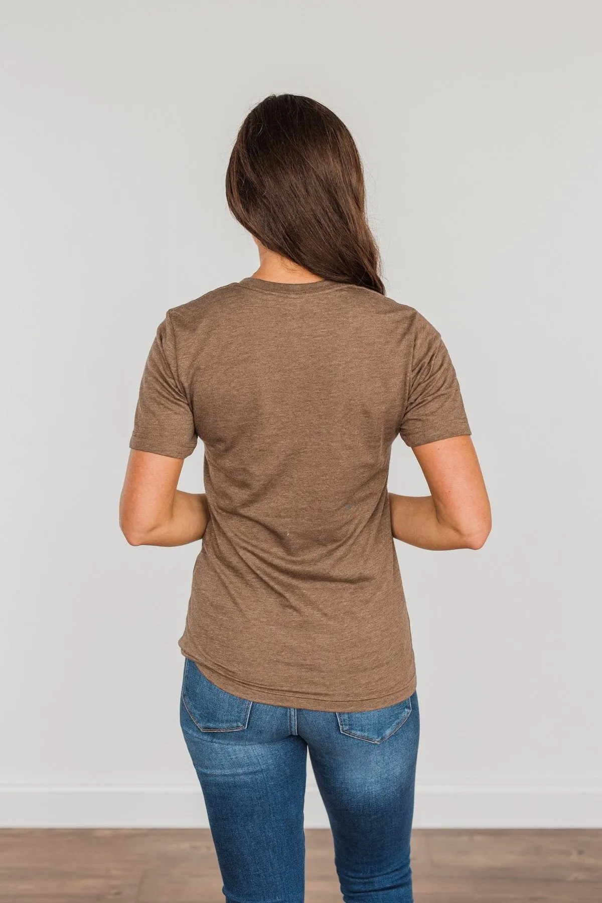 "Thankful" Glitter Pumpkin Graphic Tee- Brown