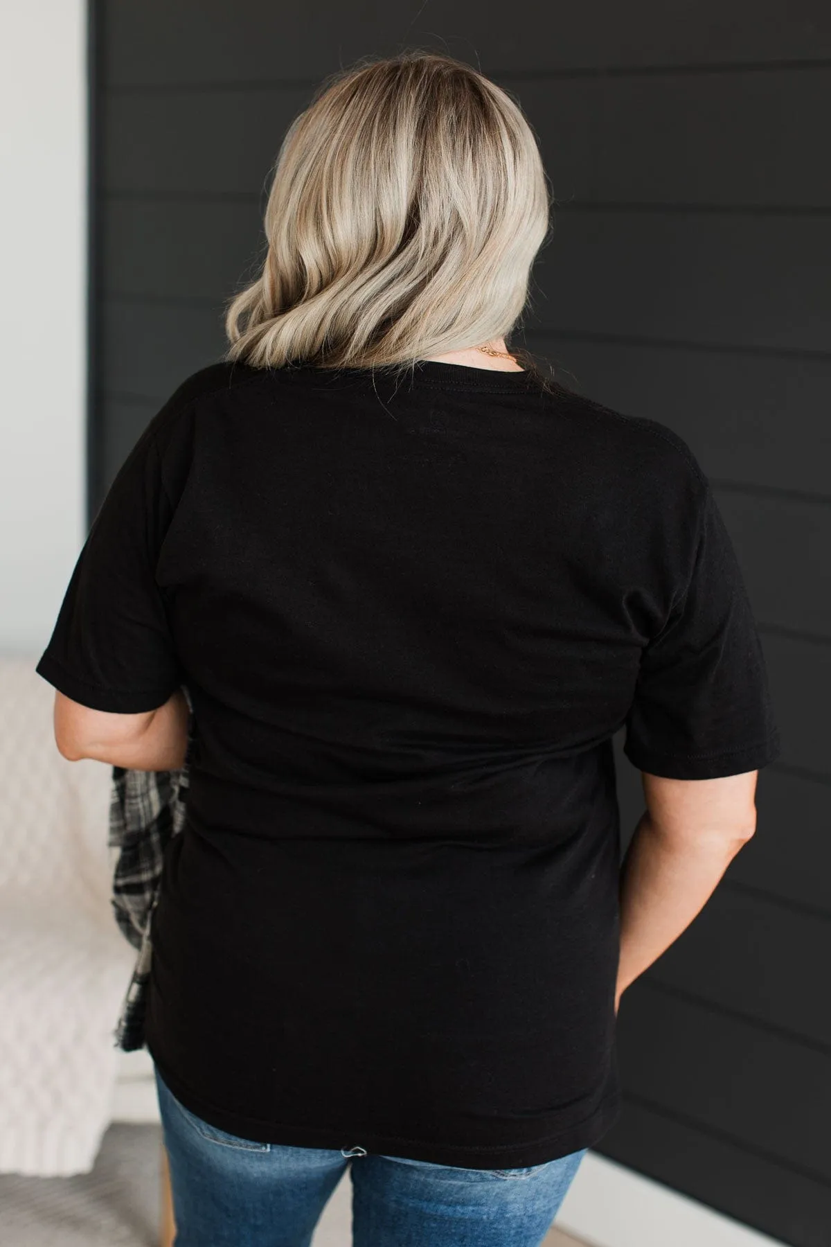 "Will Wake For Coffee" Graphic Tee- Black