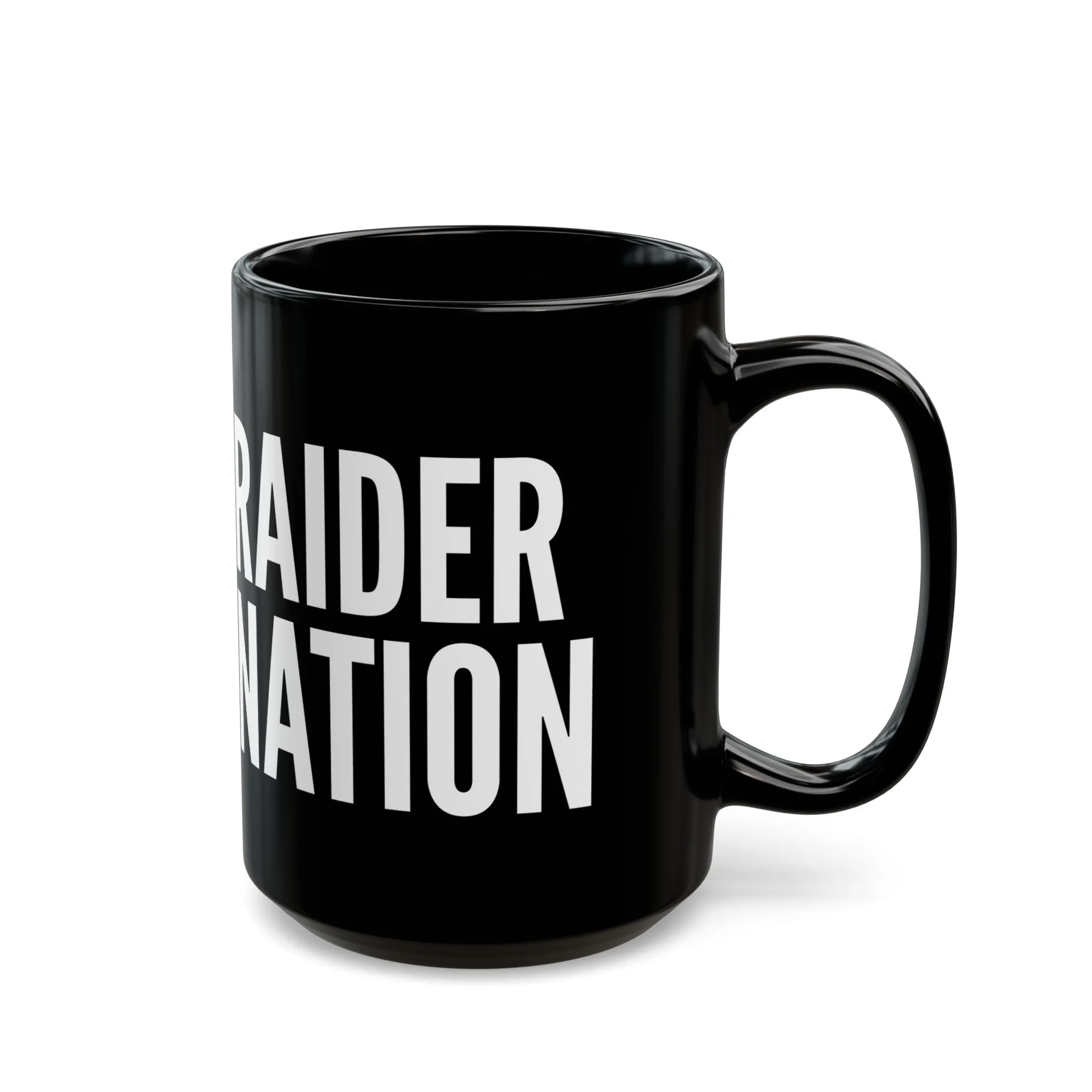 Raider Nation Black Coffee Mug 11oz, 15oz