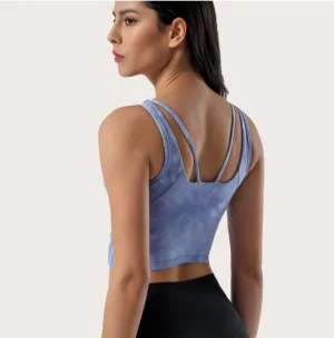 Raye Tie Dye Bra Top (XS) - Blue