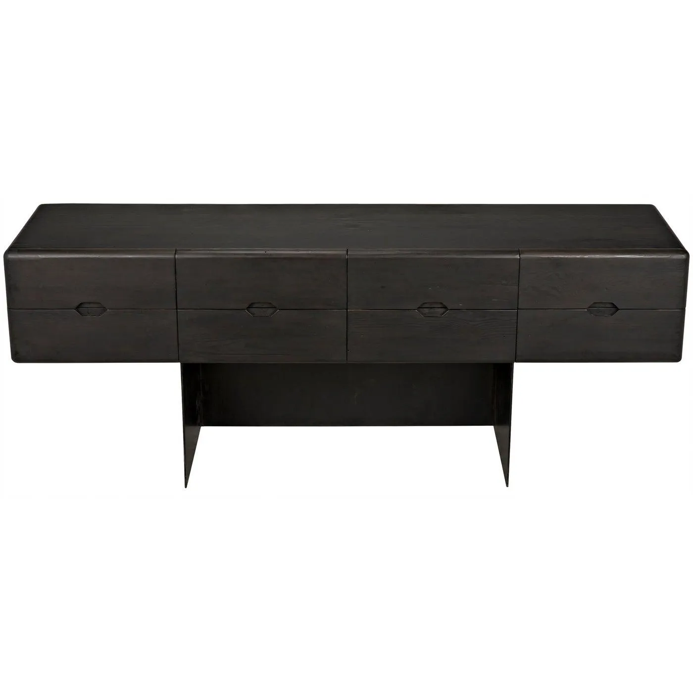 Reclaimed Lumber Begonia Sideboard, Steel Base - 84x20x33