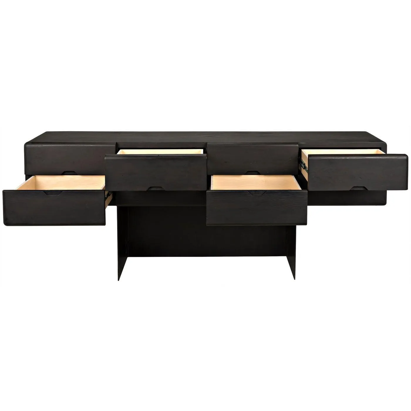 Reclaimed Lumber Begonia Sideboard, Steel Base - 84x20x33