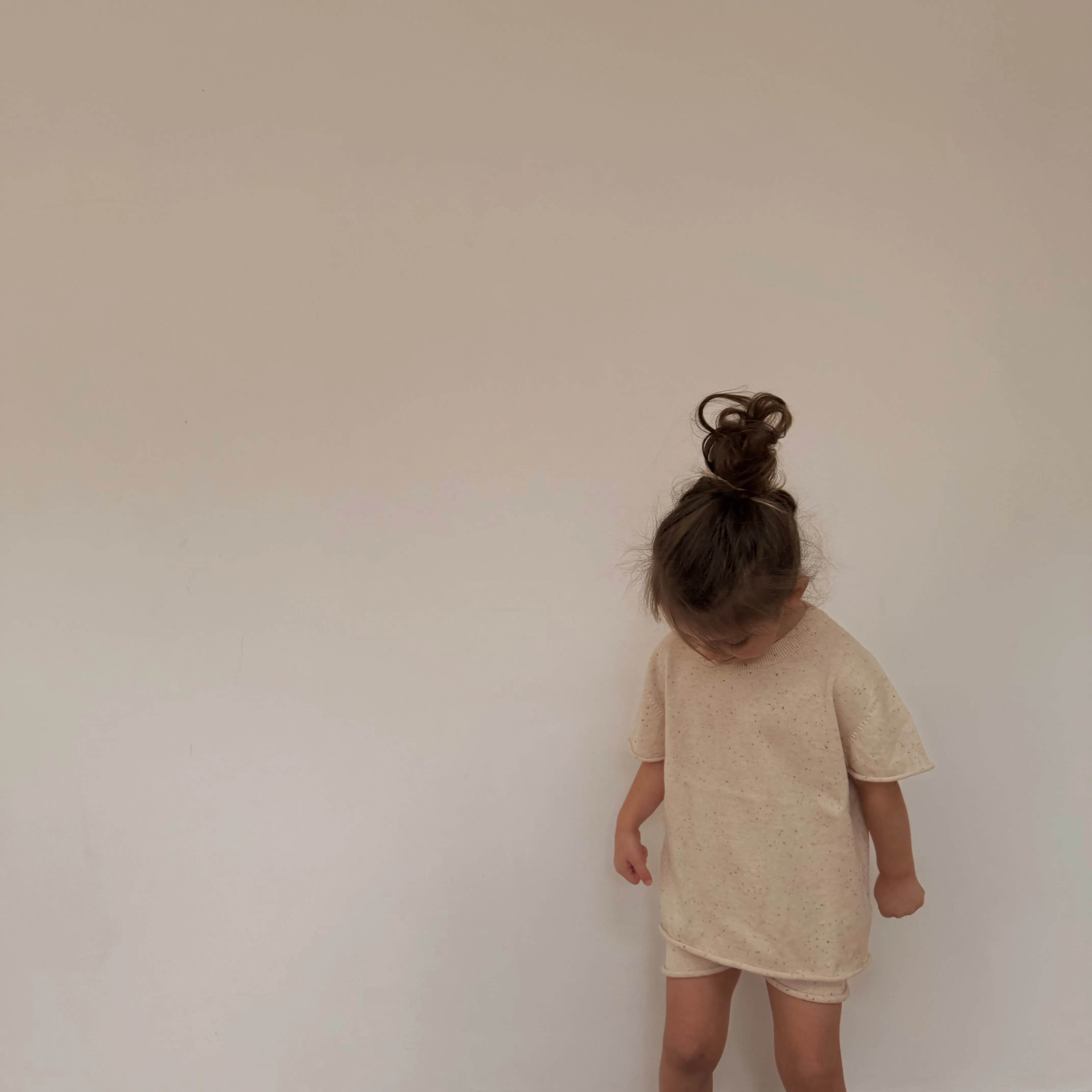 Riley Cocoa Flecked Cotton Knitted Tee