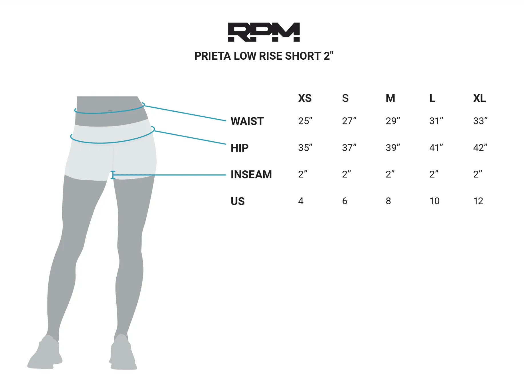 RPM Prieta Low Rise Short 2"