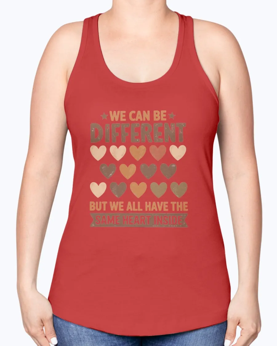 Same Heart Inside - Ladies Racerback Tank