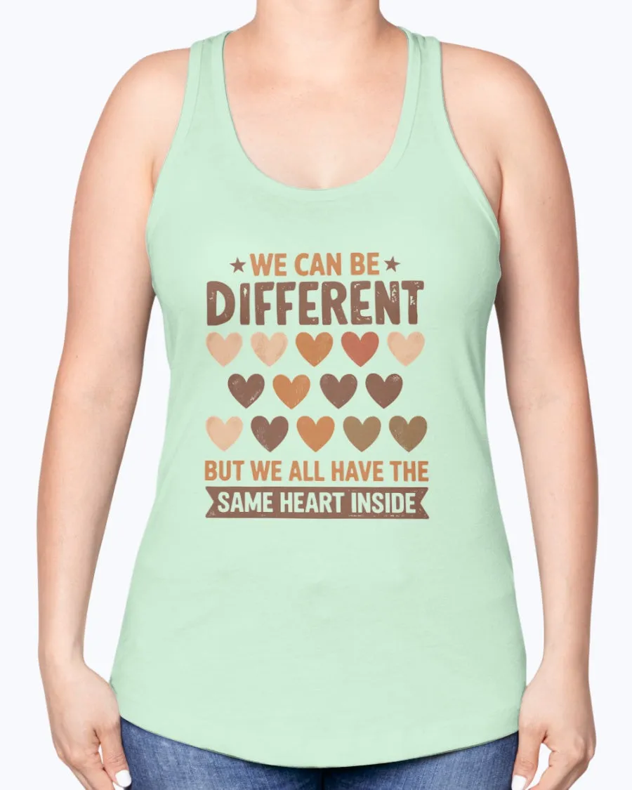 Same Heart Inside - Ladies Racerback Tank
