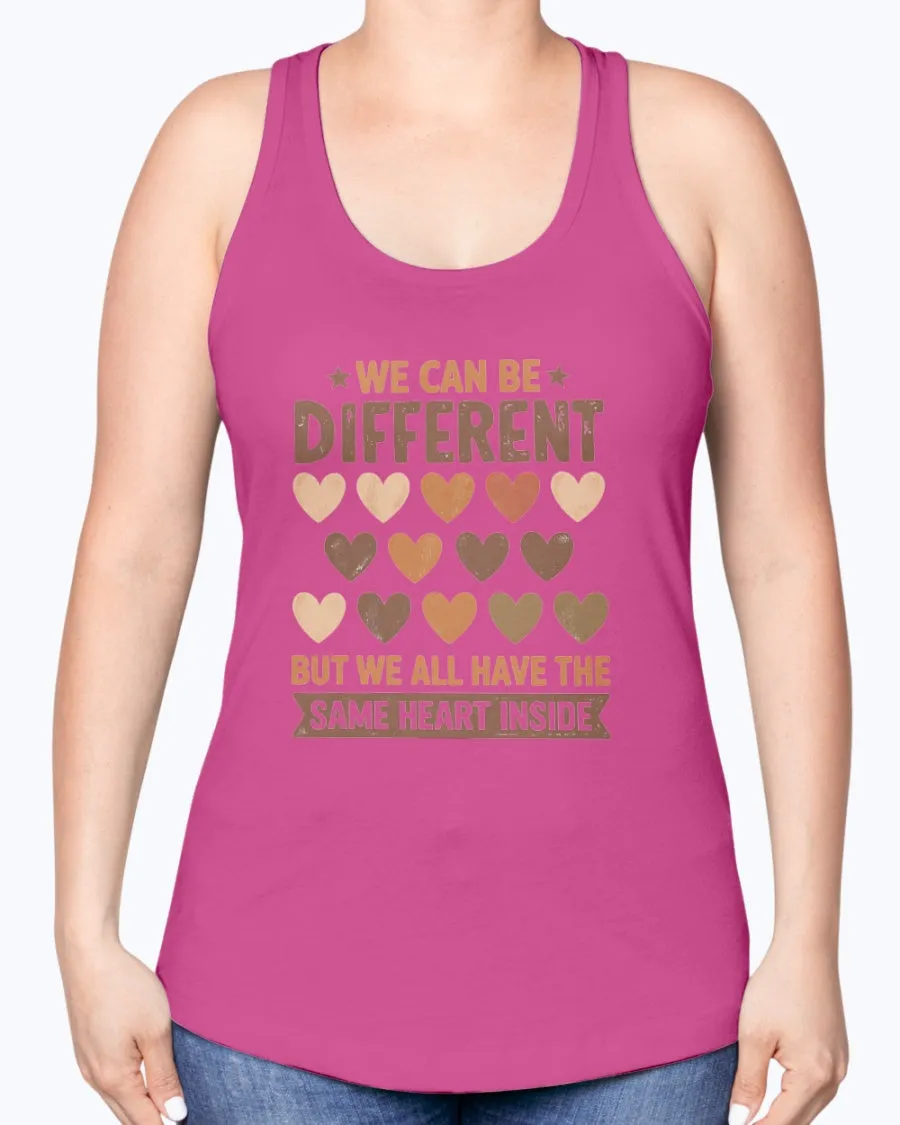 Same Heart Inside - Ladies Racerback Tank